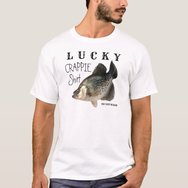 Lucky Crappie Shirt Funny Fishing (Vorderseite)