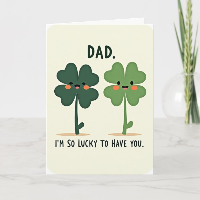 Lucky Dad Love Card Karte (Vorderseite)