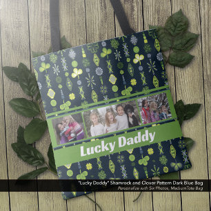 "Lucky Daddy" Kleeblatt Clover Pattern Blue Foto