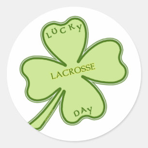 Lucky Day Lacrosse Runder Aufkleber
