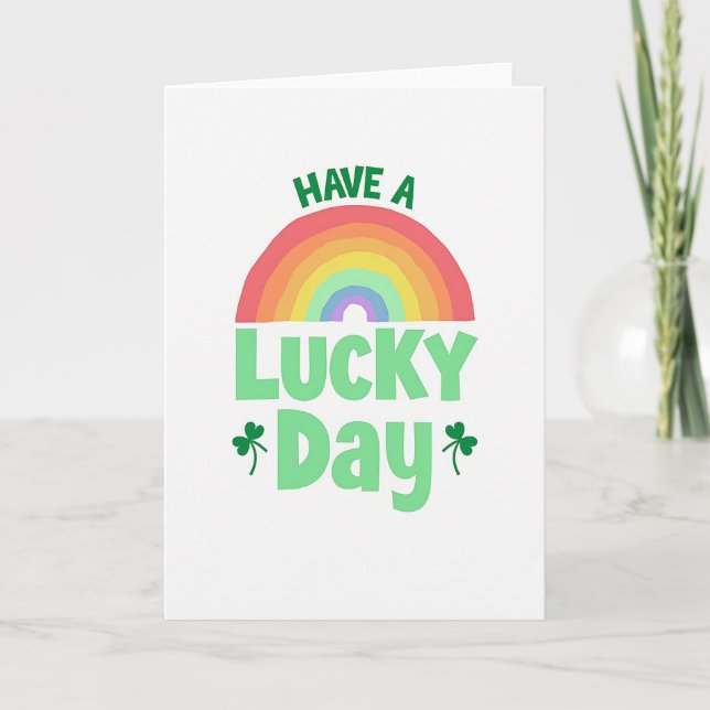 Lucky Day Rainbow Card Karte (Vorderseite)