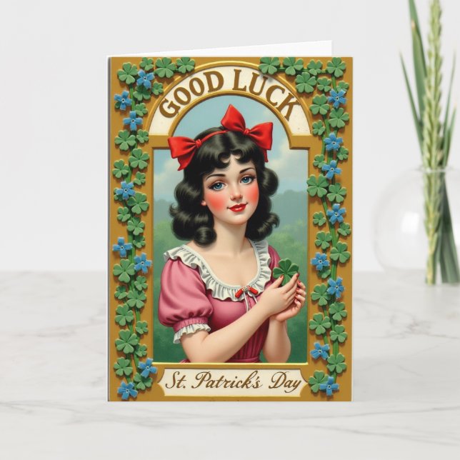 Lucky Day Vintage Portrait Card Karte (Vorderseite)