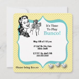 Lucky Dice Player Bunco Party Einladung