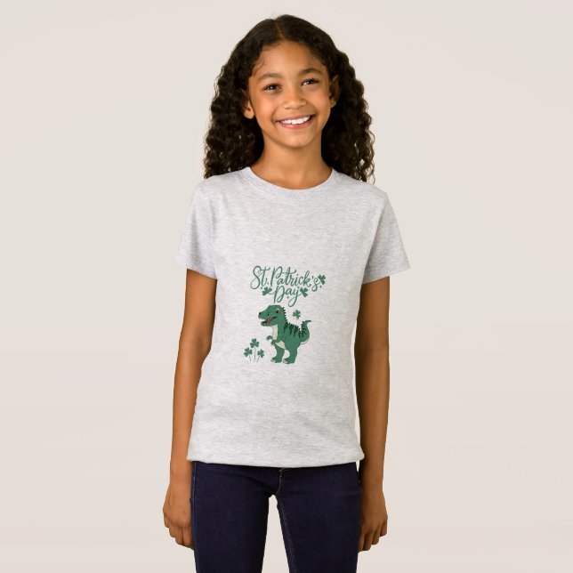 Lucky Dino - St. Patrick's Day T-Shirt (Vorne ganz)