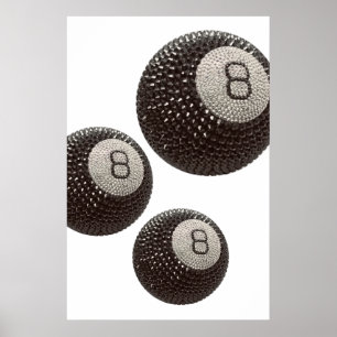 Lucky Disco 8 PINK, Lucky 8 Disco-Kugel, Snooker Poster