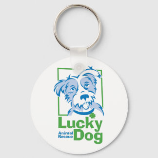 Lucky Dog Basic Button Schlüsselanhänger