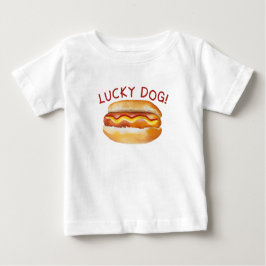 Lucky Dog Hot Dog Geburtstag Baby T - Shirt - Nied