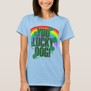 Lucky Dog und Rainbow St Patricks Day Frauen T-Shirt