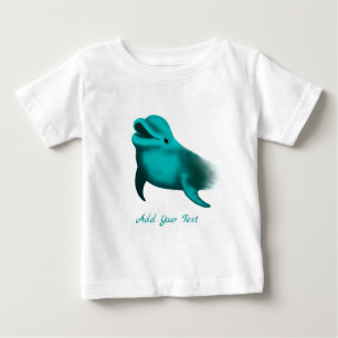 Lucky Dolphin - Ihren Text hinzufügen Baby T-shirt