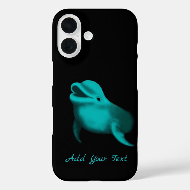 Lucky Dolphin - Ihren Text hinzufügen Case-Mate iPhone Hülle (Rückseite)