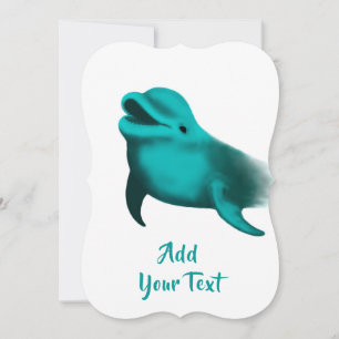 Lucky Dolphin - Ihren Text hinzufügen Feiertagskarte