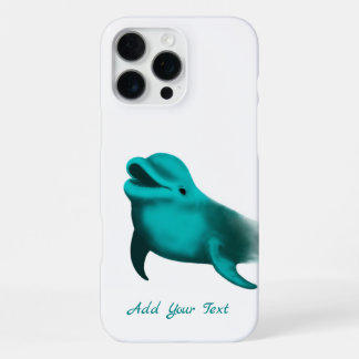 Lucky Dolphin - Ihren Text hinzufügen iPhone 16 Pro Max Hülle