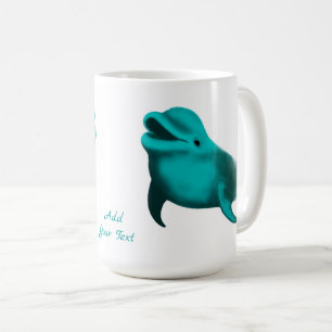 Lucky Dolphin - Ihren Text hinzufügen Kaffeetasse