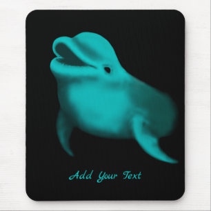Lucky Dolphin - Ihren Text hinzufügen Mousepad