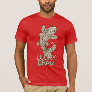 Lucky Draw Mahjong Koi-Fisch Vintage-Tattoo-Spiel T-Shirt