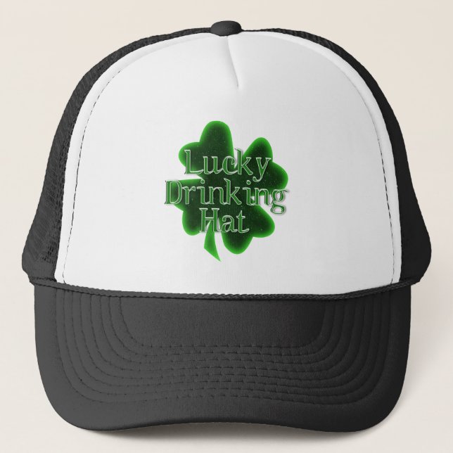 Lucky Drinking Hat - St. Patrick's Day Truckerkappe (Vorderseite)