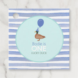 Lucky Duck 1. Geburtstag Geschenkanhänger