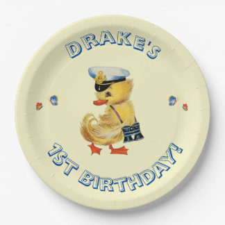 Lucky Duck 1. Geburtstag Party Napkins Pappteller