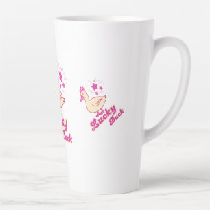 Lucky Duck Frauen T-Shirt Modernes Design Milchtasse