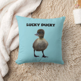 Lucky Duck Funny Niedlich Duckling Bird Foto Art Kissen