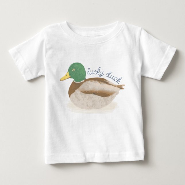 Lucky Duck Future Duck Hunter Baby Birthday Baby T-shirt (Vorderseite)