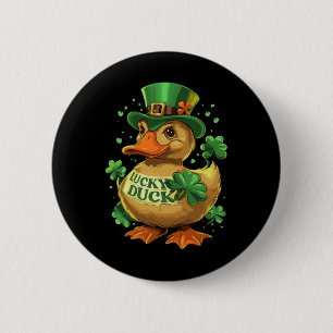 Lucky Duck Kleeblatt Funny St Patricks Day Button