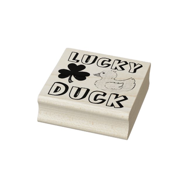 Lucky Duck Rubber Ducky Kleeblatt Clover Gummistempel (Stempel)
