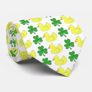 Lucky Duck St. Patrick's Day Kleeblatt Rubber Duck Krawatte