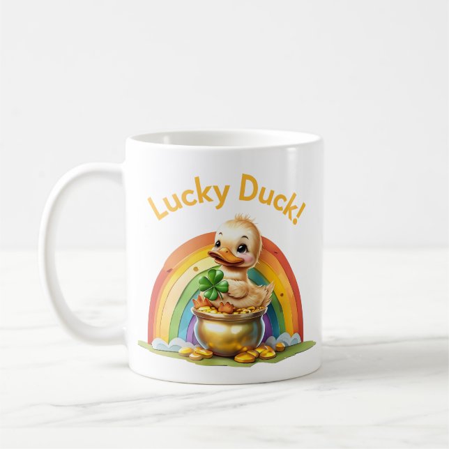 "Lucky Duck" St. Patrick's Day Tasse (Links)