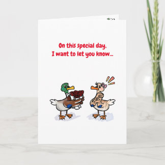 Lucky Duck Valentins Niedliche Aquarellkarte Karte