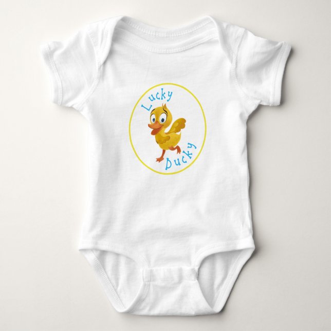 Lucky Ducky Baby Bodysuit One Stück Baby Strampler (Vorderseite)