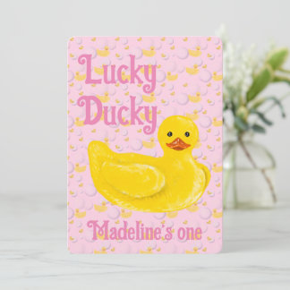 Lucky Ducky Erste Geburtstagseinladung Einladung