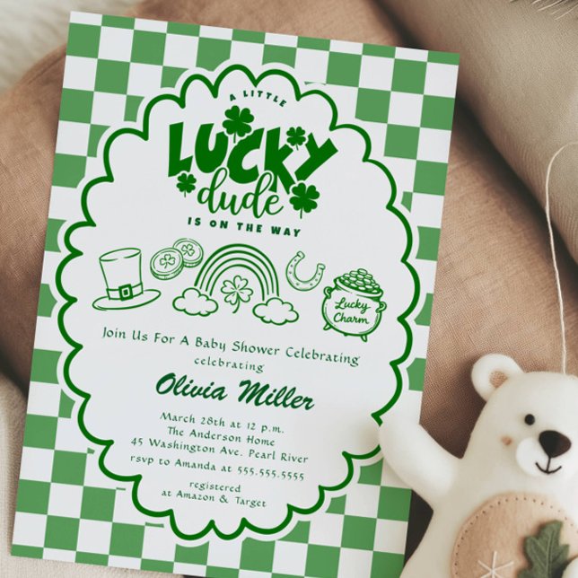 Lucky Dude Baby Shower Einladung (Von Creator hochgeladen)