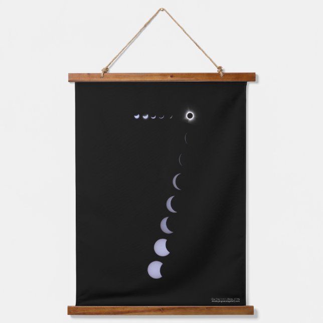 Lucky Eclipse Hanging Tapestry Wandteppich Mit Holzrahmen (Vorderseite)