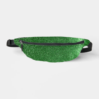 Lucky Emerald Green Glitzer Glam Fashion Luxus Bauchtasche