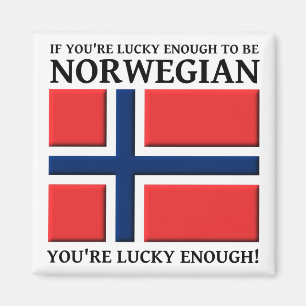 Lucky Enough To Be Norwegian Magnet