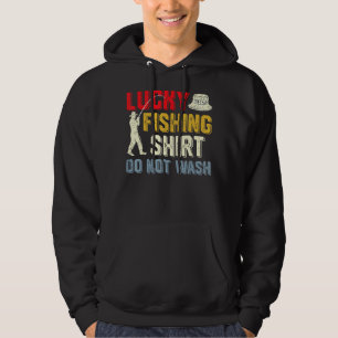 Lucky Fischen T-Shirt Funny Fishing Sprichwort Män Hoodie