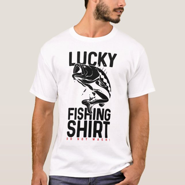 Lucky Fishing Shirt Do Not Wash – Funny Angler Sup (Vorderseite)