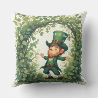 Lucky Forest Woodland Magical Leprechaun Nursery Kissen