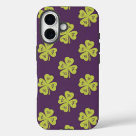 Lucky Four-Leaf Clover Pattern  iPhone 16 Hülle