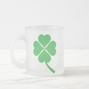 Lucky Four Leaf Kleeblatt Design-87906 Mattglastasse