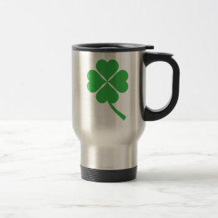 Lucky Four Leaf Kleeblatt Design-87906 Reisebecher