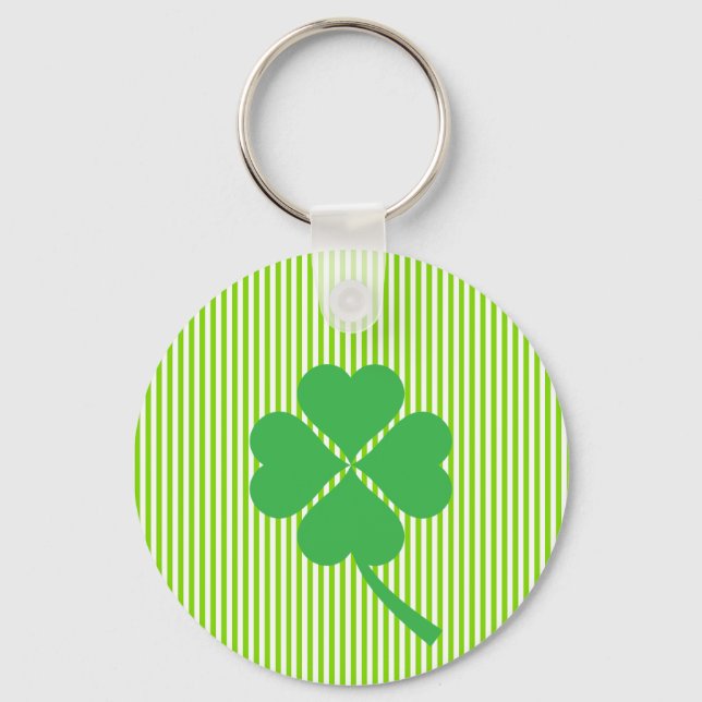 Lucky Four Leaf Kleeblatt Design-87906 Schlüsselanhänger (Vorderseite)