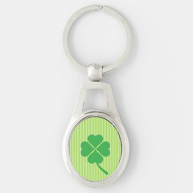Lucky Four Leaf Kleeblatt Design-87906 Schlüsselanhänger (Vorderseite)