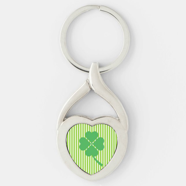 Lucky Four Leaf Kleeblatt Design-87906 Schlüsselanhänger (Vorderseite)