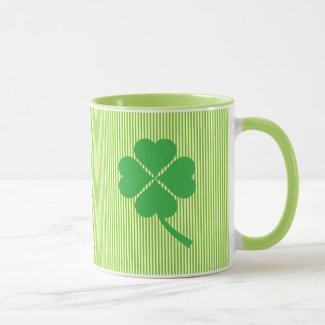 Lucky Four Leaf Kleeblatt Design-87906 Tasse (Rechts)