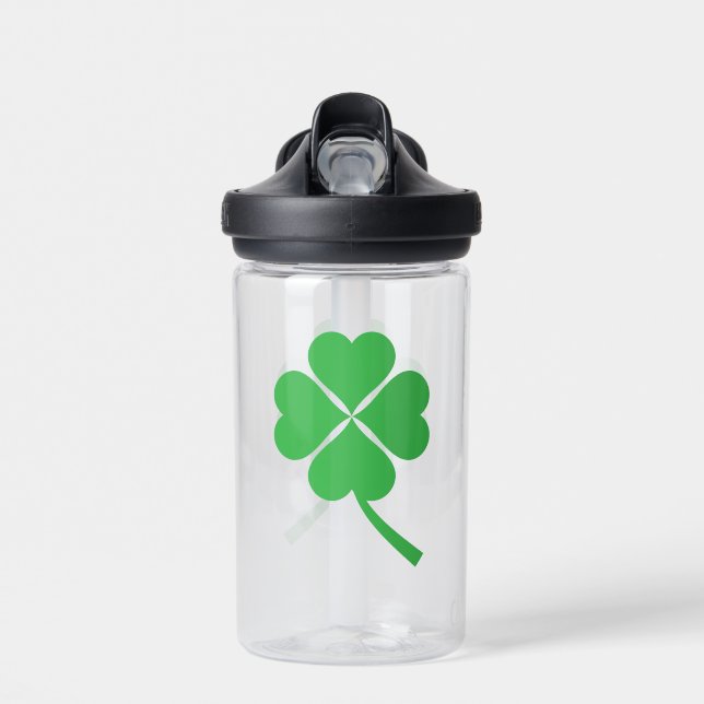 Lucky Four Leaf Kleeblatt Design-87906 Trinkflasche (Vorne)