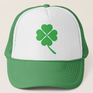Lucky Four Leaf Kleeblatt Design-87906 Truckerkappe