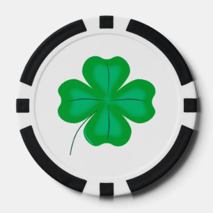 Lucky Four Leaf Kleeblatt Pokerchips