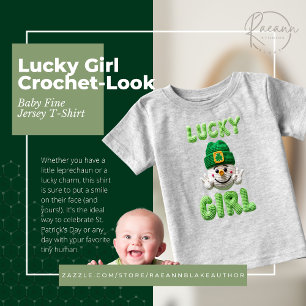Lucky Girl Crochet-Look Baby Fein Jersey T-Shirt